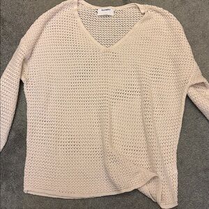 Old Navy Light Cream V-Neck Sweater